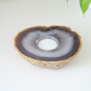 Agaat waxinehouder - Handgemaakt spiritueel decor