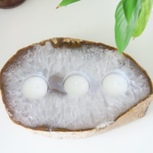 Agaat Waxinelichthouder - Handgemaakt spiritueel decor