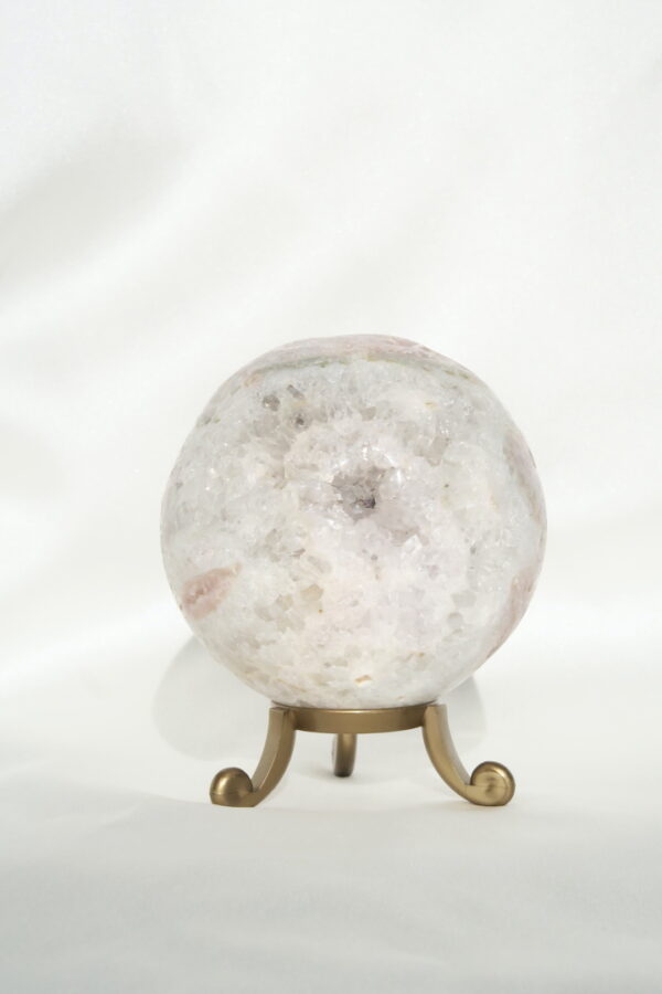 Druzy Roze Amethist Bol van 7 cm – edelsteen bol voor liefde, compassie en harmonie.