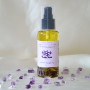 Amethist massage olie 100 ml met lavendel en ylang ylang etherische olie