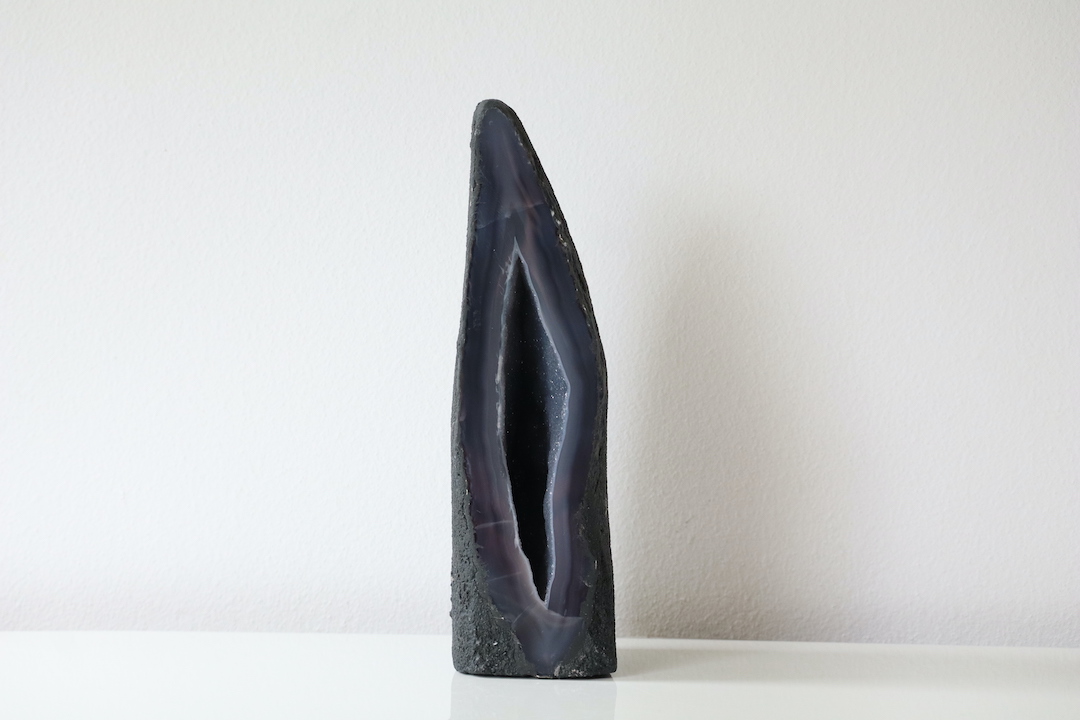 Druzy Agaat Kathedraal uit Brazilië met natuurlijke opening