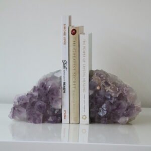 Amethist boekensteun met Sugar Druzy A-kwaliteit