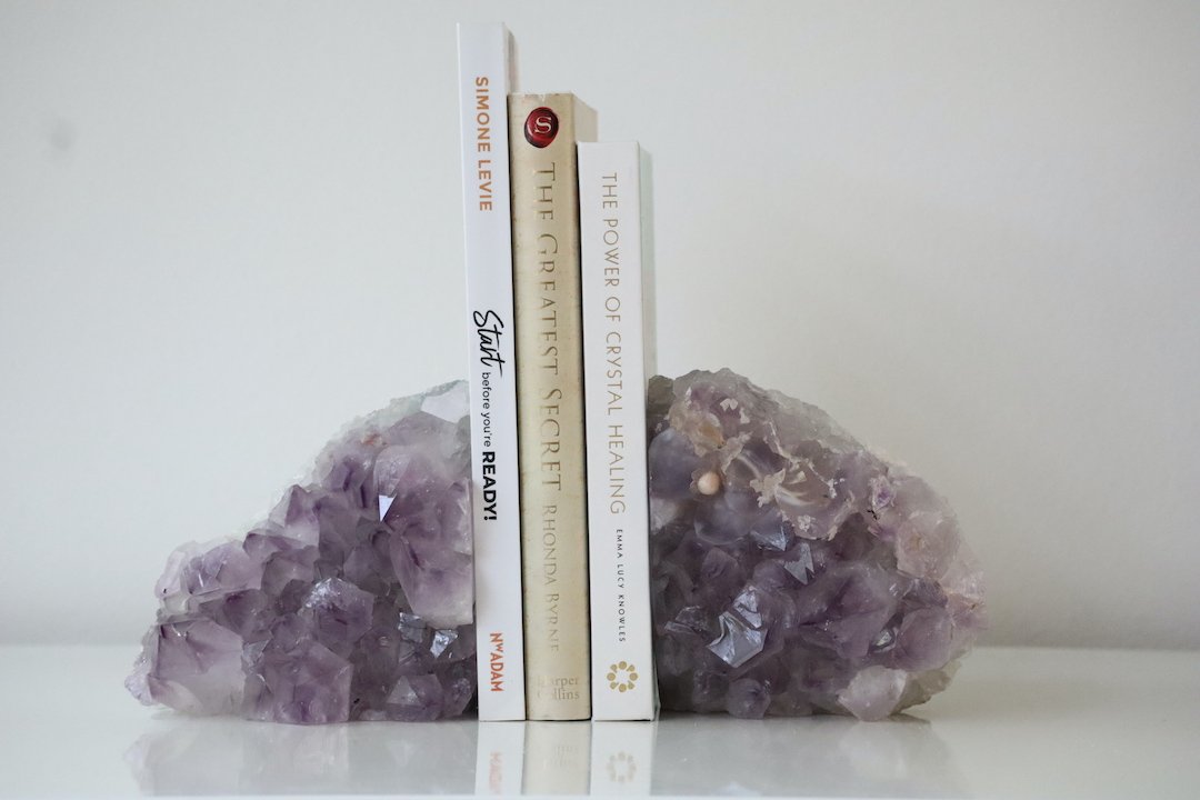 Amethist boekensteun met Sugar Druzy 2,846 kg