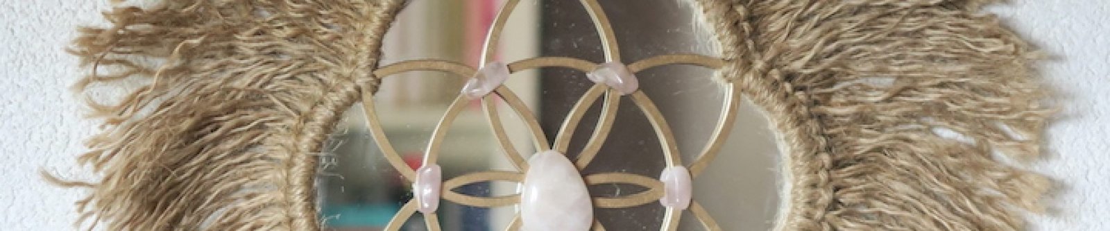 Rozenkwarts Seed of Life Spiegel